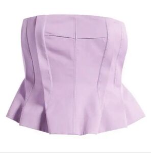 3S. NWOT NACKIYE MAXIM PLEATED BUSTIER TOP IN LILAC
